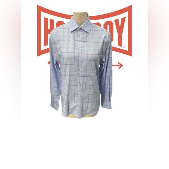 Tommy Hilfiger Light Blue Plaid Button Down Shirt